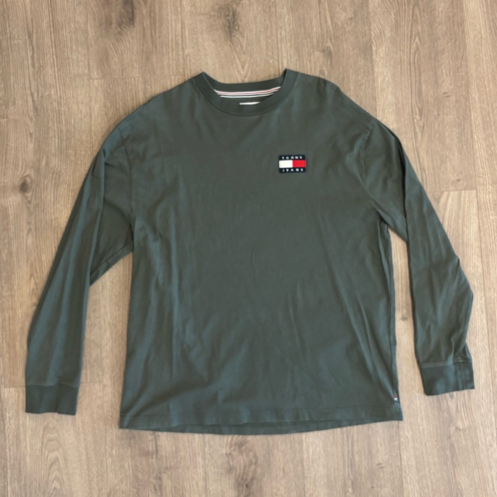 Tommy Hilfiger Crew Neck Tommy Jeans Badge T-Shirt Green